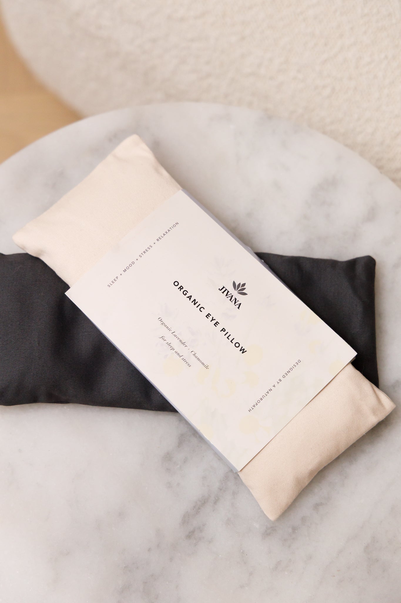 Lavender + Chamomile Eye Pillow | Organic | Gray / Beige