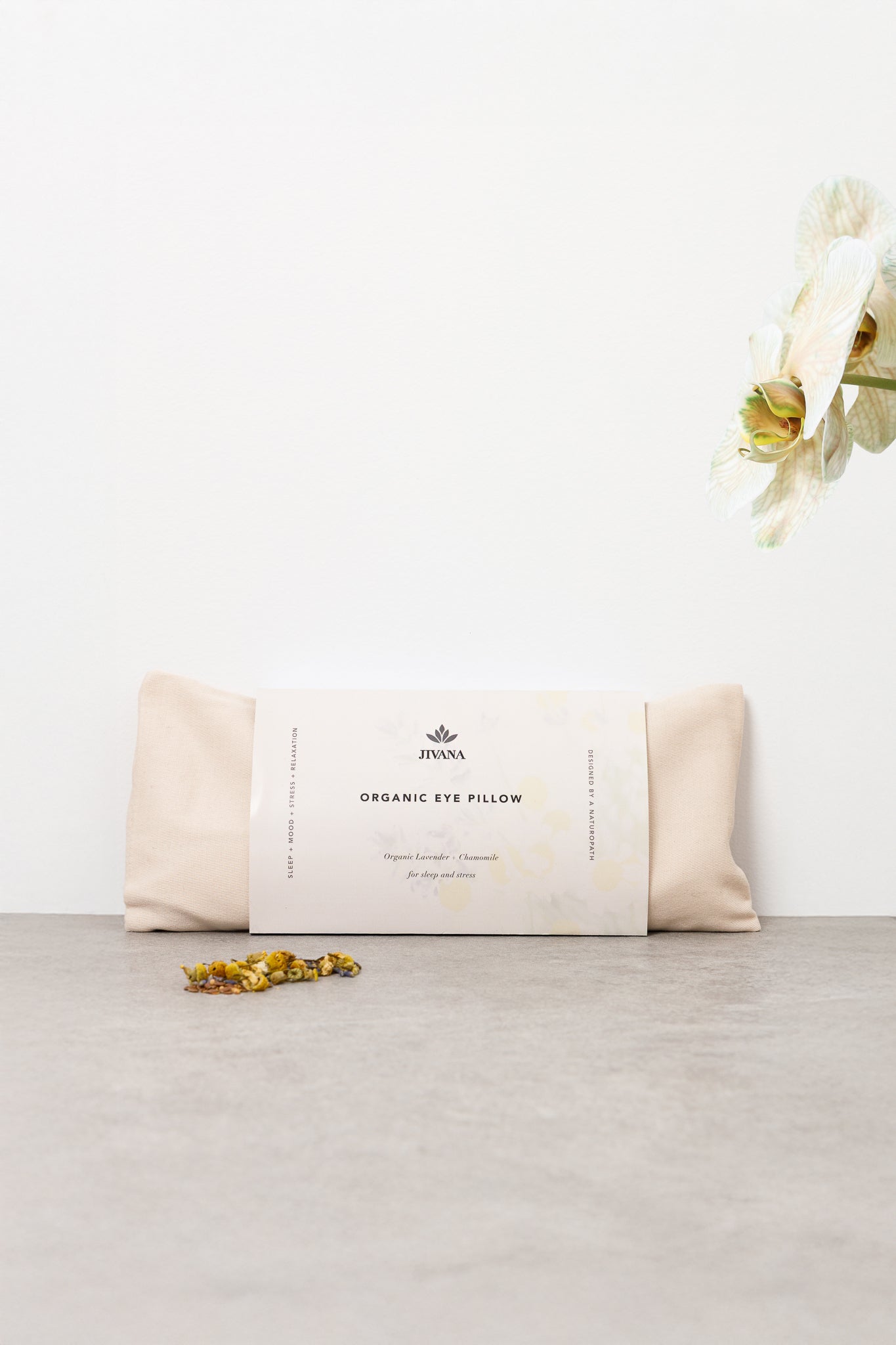 Lavender + Chamomile Eye Pillow | Organic | Gray / Beige