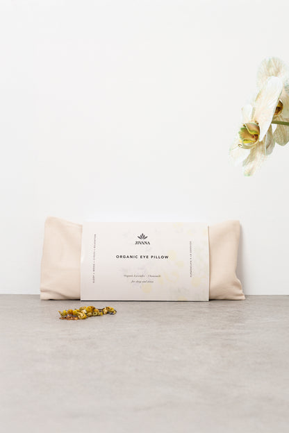 Lavender + Chamomile Eye Pillow | Organic | Gray / Beige