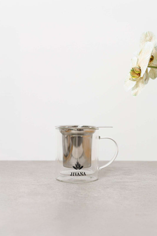 Double Wall Clear Glass Mug 350ml