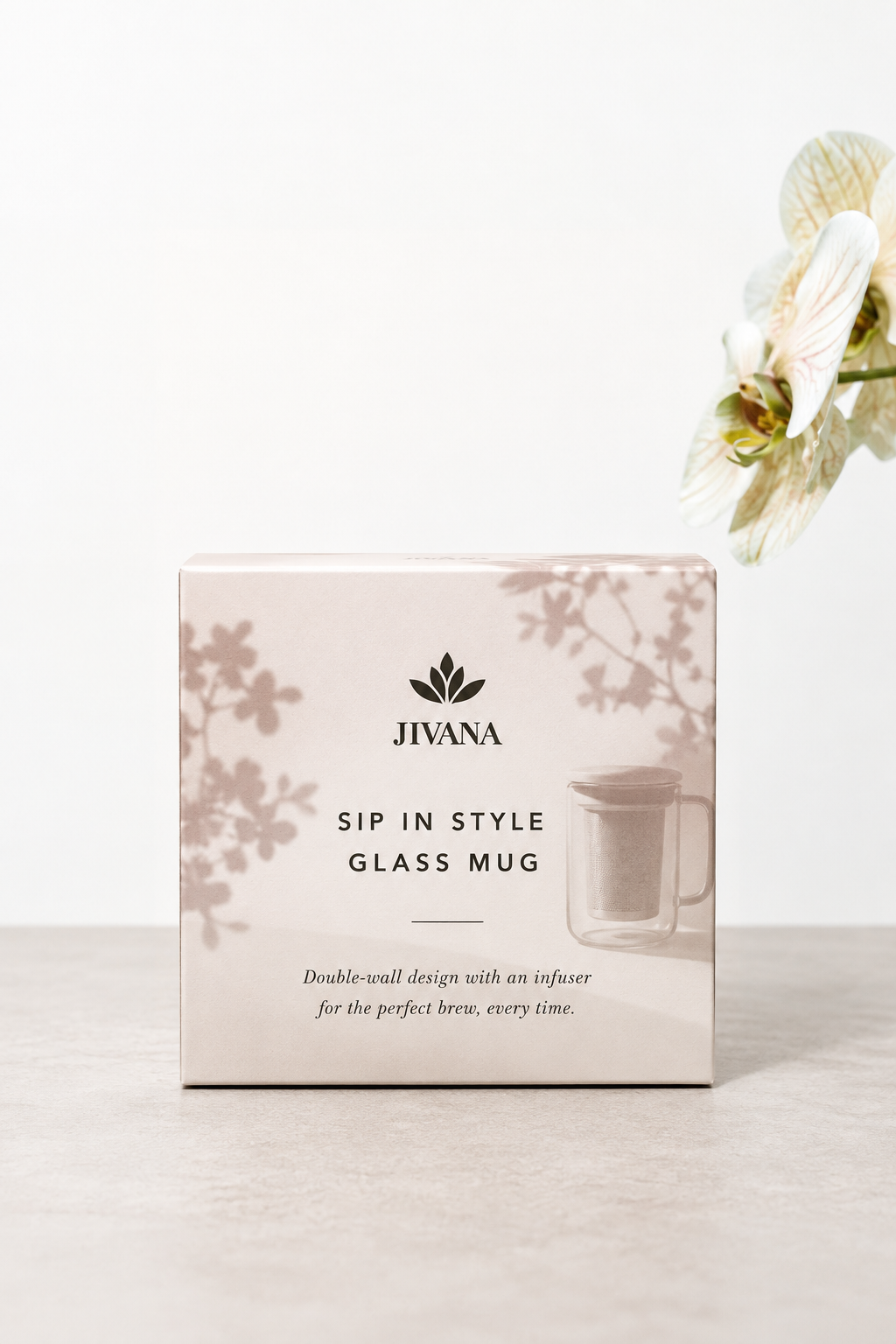Double Wall Clear Glass Mug 350ml